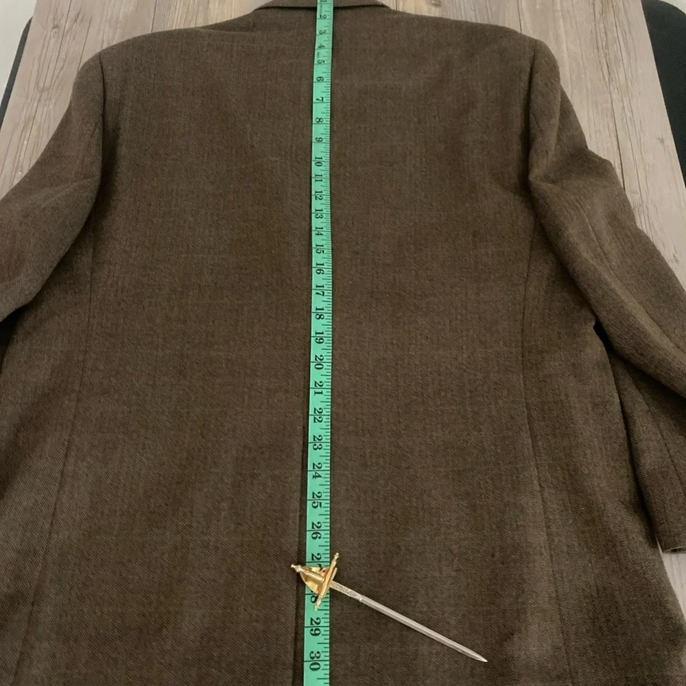 Lauren Ralph Lauren Sport Coat Blazer Mens Herringbone Pure Laine Wool 44R - Picture 14 of 14